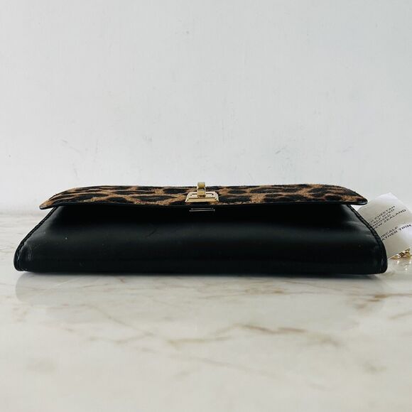 MICHAEL KORS Natalie Cheetah Natural HairCalf XL Wallet On A Chain Crossbody Bag - Picture 4 of 12